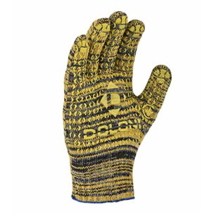 Рукавички DOLONI 4242 трикотажні жовті з пвх Рябушка 10 клас